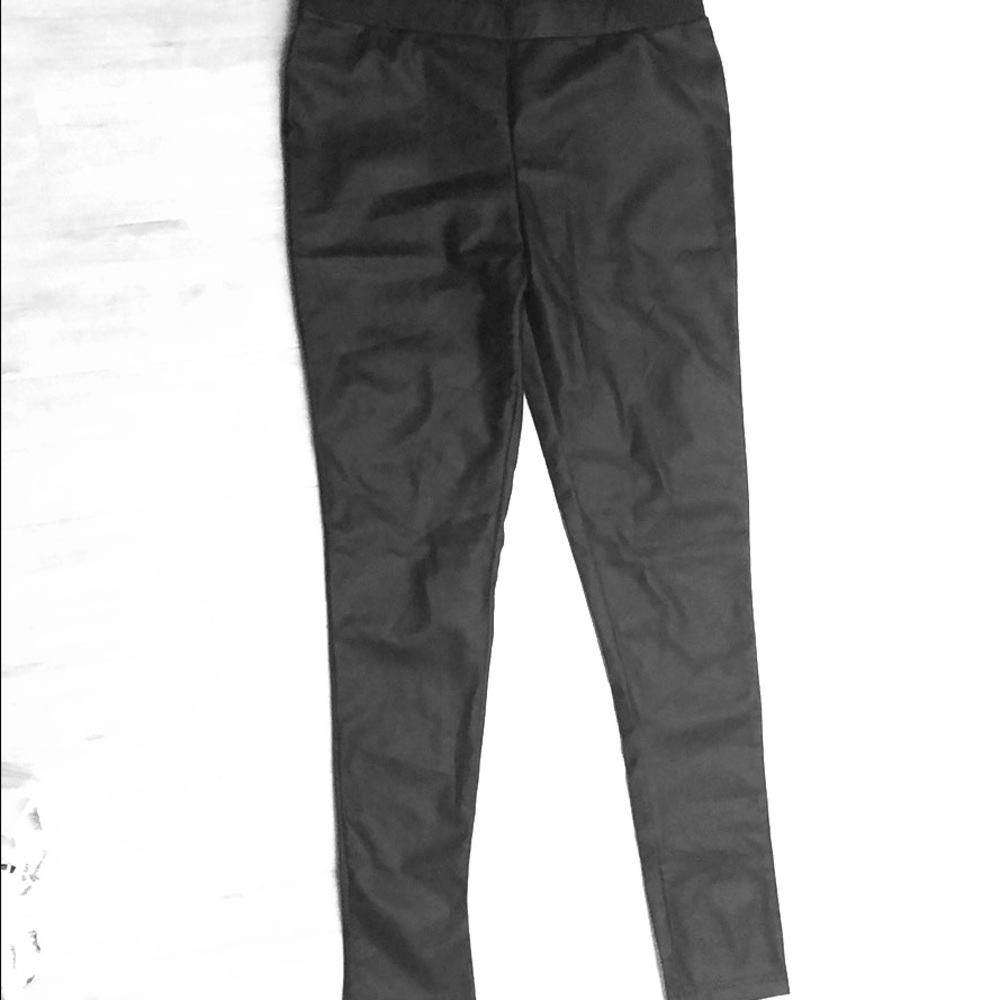 Kardashian Kollection Black Faux Leather Leggings